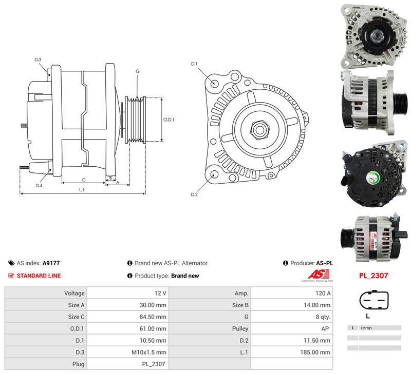 AS-PL A9177 Alternator