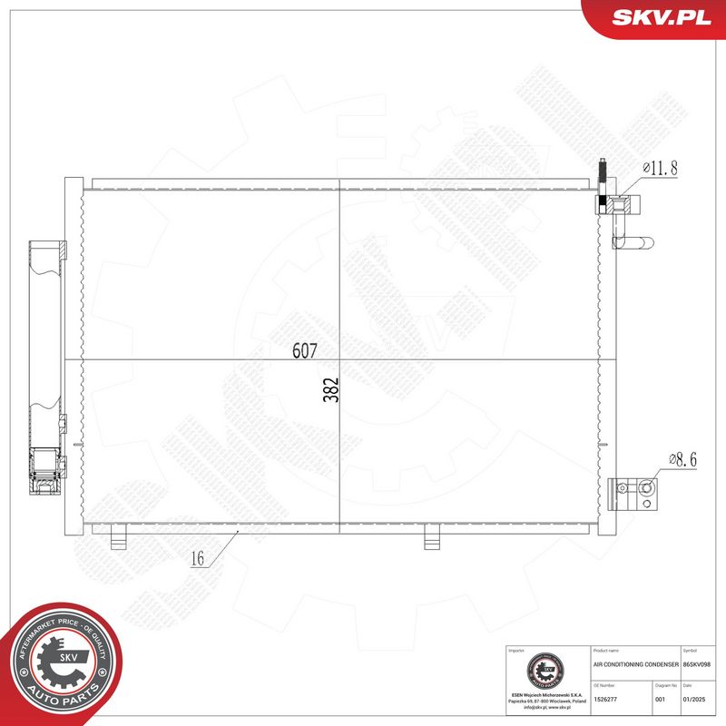 Kondensaator, kliimaseade, ESEN SKV 86SKV098
