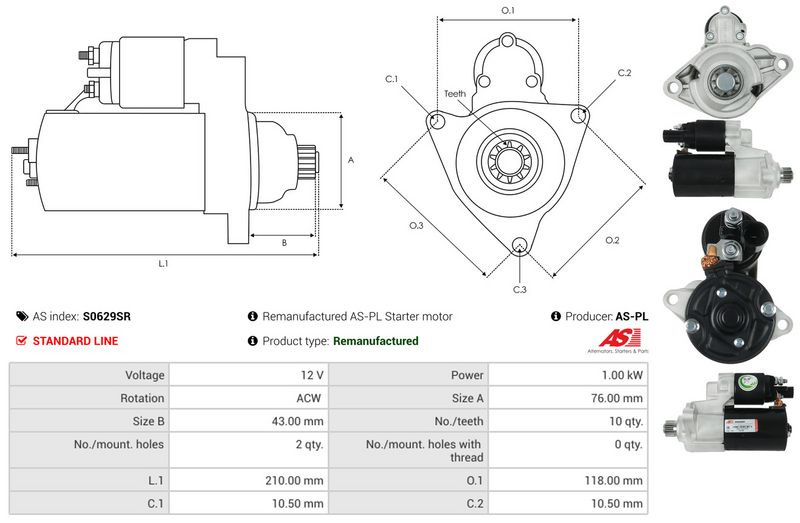 AS-PL S0629SR Starter