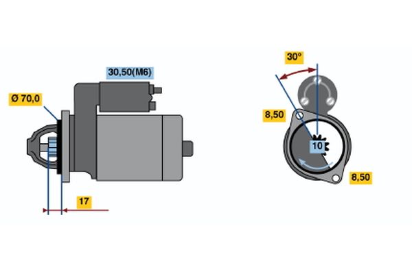 BOSCH 0 986 018 180 Starter