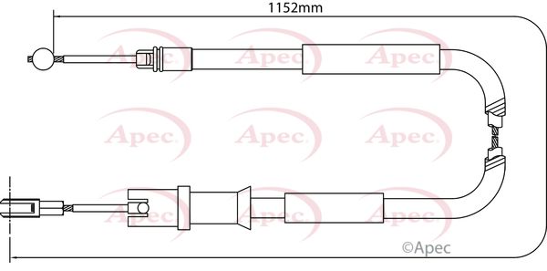 APEC Cable Pull, parking brake CAB1294