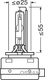 Лампа розжарювання, фара дальнього світла, Osram 66548