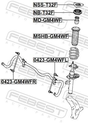 FEBEST MSHB-GM4WF Protective Cap/Bellow, shock absorber