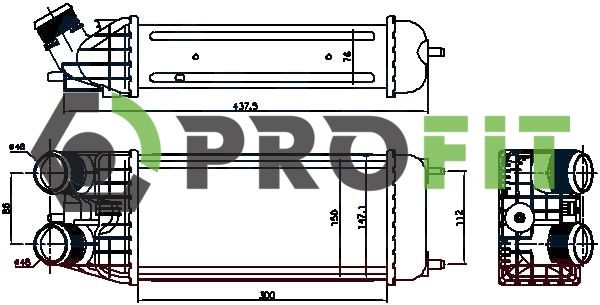 Охолоджувач наддувального повітря, Profit 1780-0158