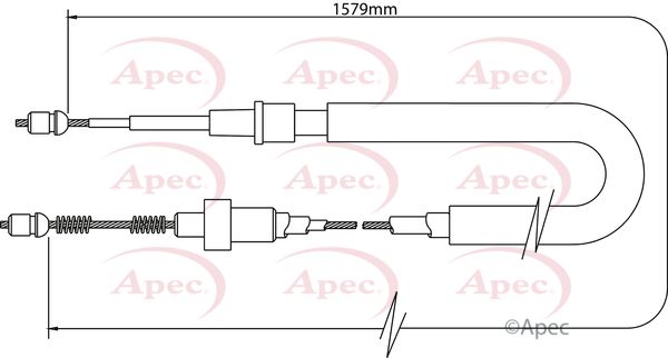 APEC Cable Pull, parking brake CAB1401