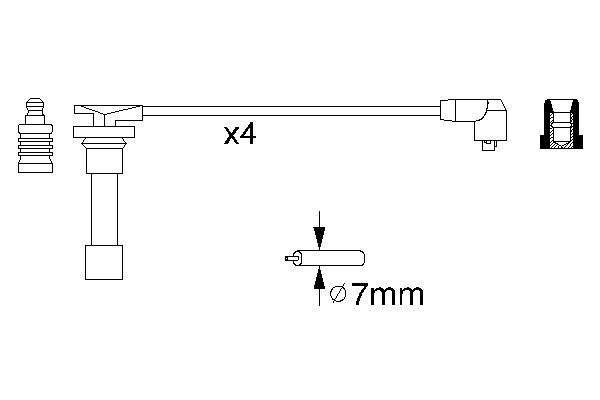 BOSCH 0 986 356 776 Ignition Cable Kit