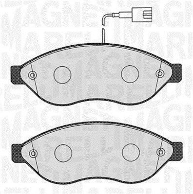 Комплект гальмівних накладок, дискове гальмо, Magneti Marelli 363916060642