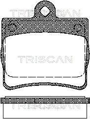 Комплект гальмівних накладок, дискове гальмо, Triscan 811023016