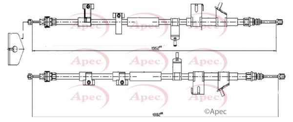 APEC Cable Pull, parking brake CAB1670