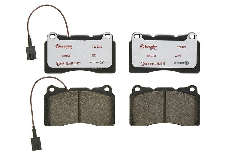 Piduriklotsi komplekt, ketaspidur, BREMBO P 23 078X