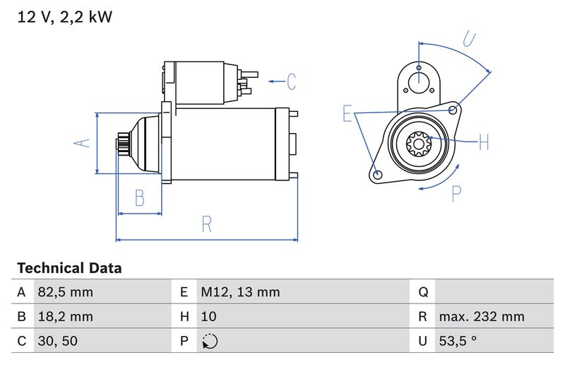 BOSCH önindító 0 986 020 601