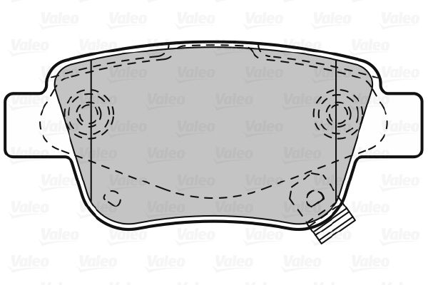 Комплект гальмівних накладок, дискове гальмо, Valeo 598812