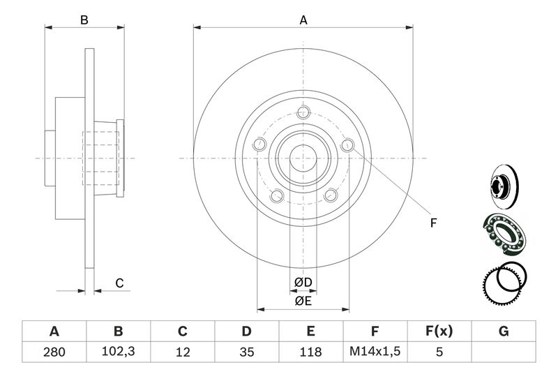 BOSCH 0 986 479 271 Brake Disc