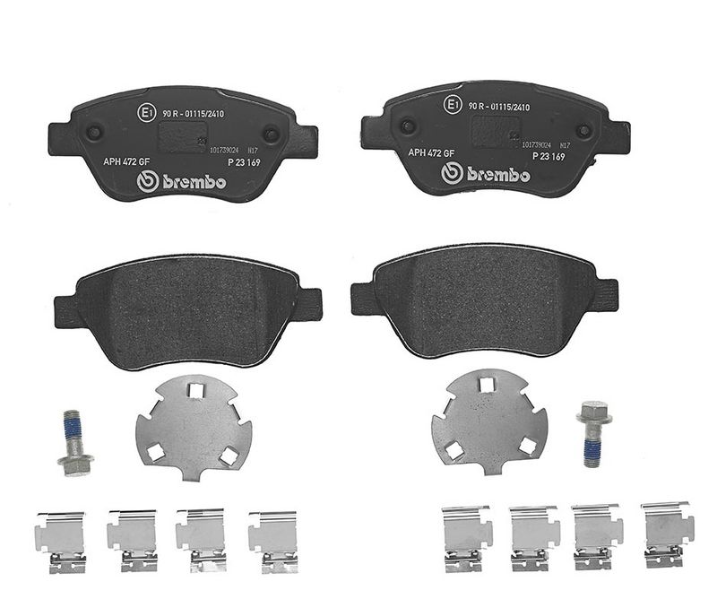 комплект спирачно феродо, дискови спирачки BREMBO