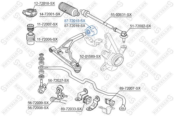 STELLOX 87-72018-SX Mounting, control/trailing arm
