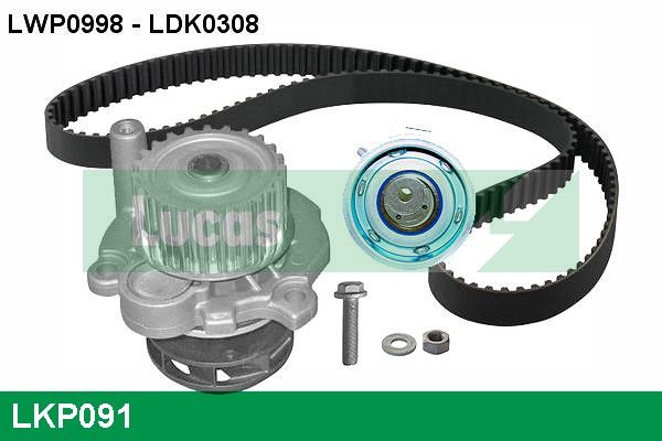 LUCAS Vízpumpa + fogasszíj készlet LKP091