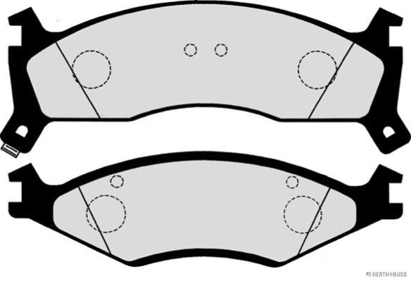 Комплект гальмівних накладок, дискове гальмо, Herth+Buss Jakoparts J3600302