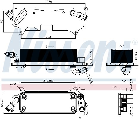 NISSENS 91612 - Automatinės pavarų dėžės alyvos aušintuvas
