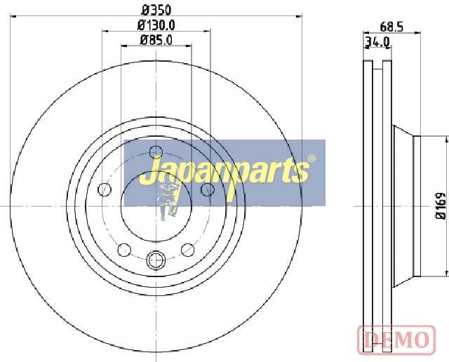JAPANPARTS Stabdžių diskas