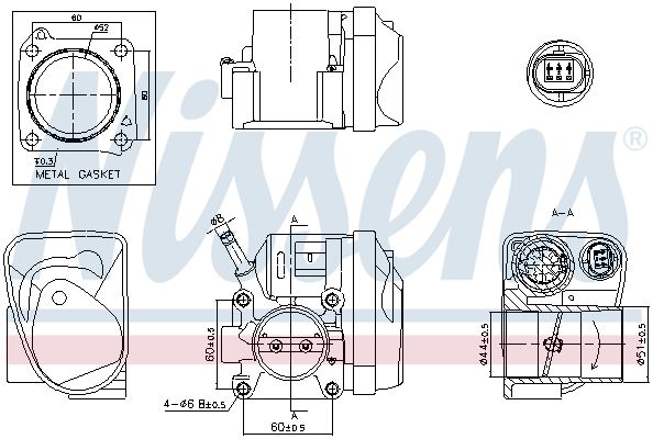 NISSENS 955057 Throttle Body