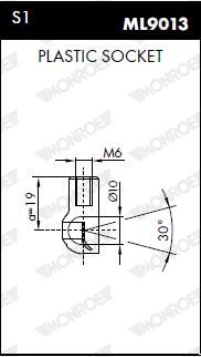 MONROE ML5821 Gas Spring, boot/cargo area