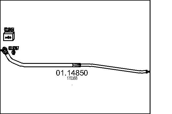 MTS kipufogócső 01.14850