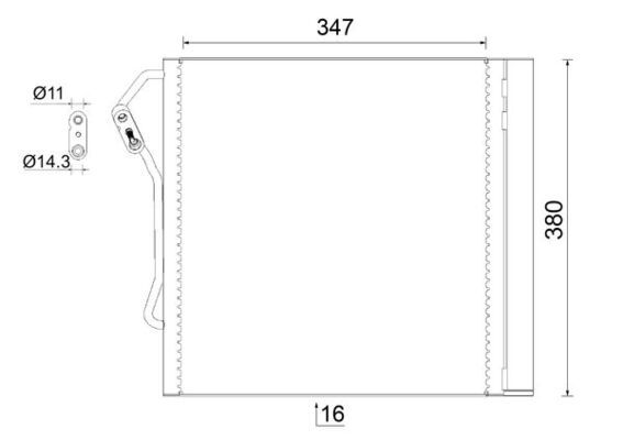 MAHLE kondenzátor, klíma AC 451 000S