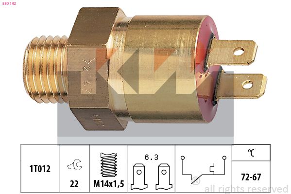 KW hőkapcsoló, hűtőventilátor 550 142