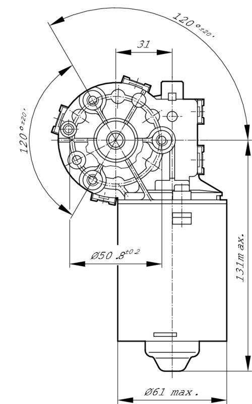 BOSCH F006B20098 Wiper Motor