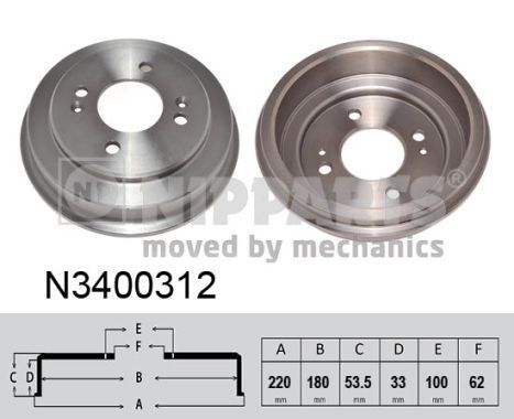 Гальмівний барабан, Nipparts N3400312