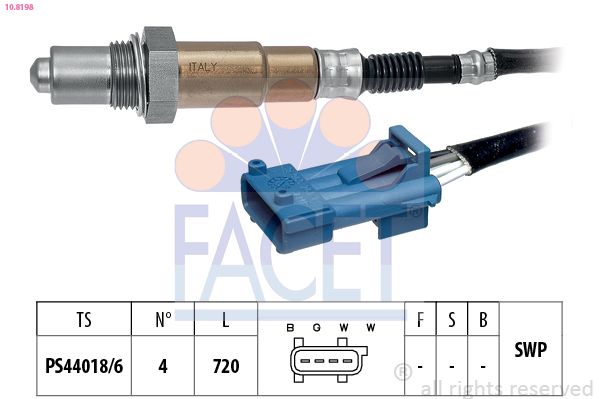 Кисневий датчик, Facet 10.8198