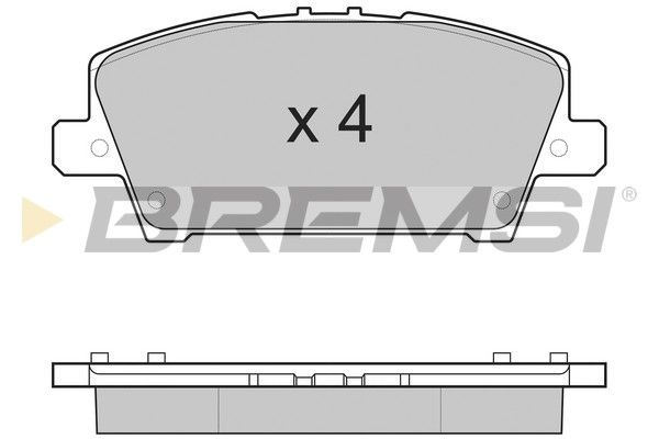 Комплект гальмівних накладок, дискове гальмо, Bremsi BP3245