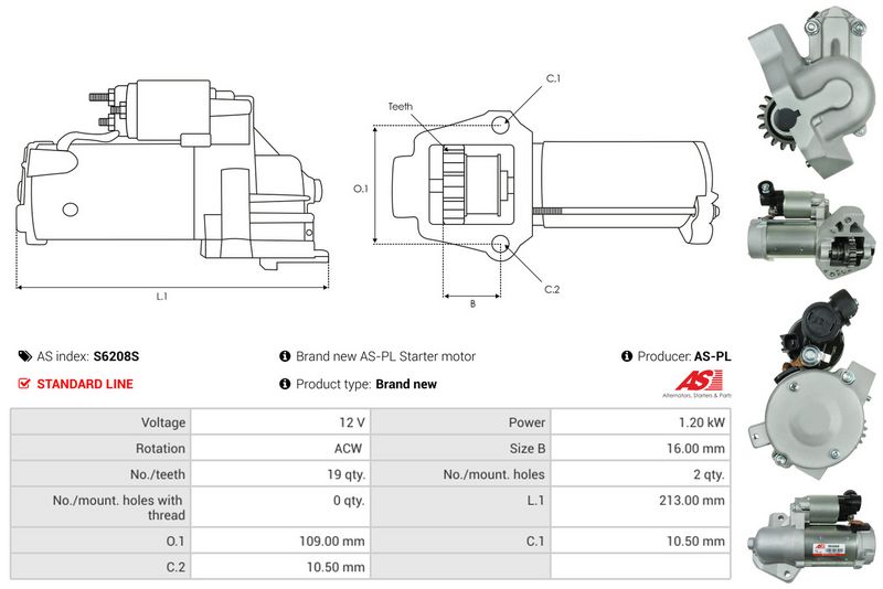 AS-PL S6208S Starter