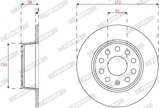 FERODO DDF2825C Brake Disc