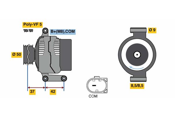 BOSCH 0 986 080 040 Alternator