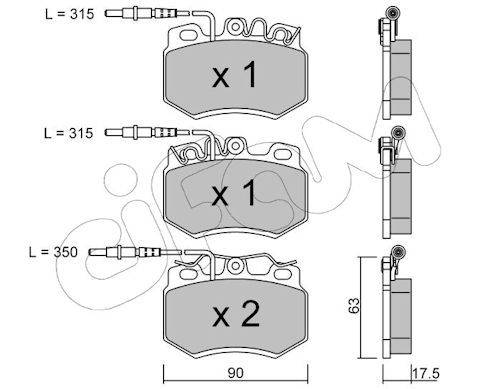 Set placute frana,frana disc 822-049-2 CIFAM