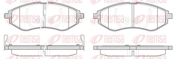 Комплект гальмівних накладок, дискове гальмо, Remsa 0986.02