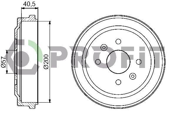 Гальмівний барабан, Profit 5020-0005