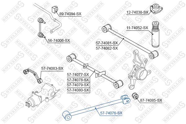 STELLOX 57-74076-SX Rod/Strut, wheel suspension