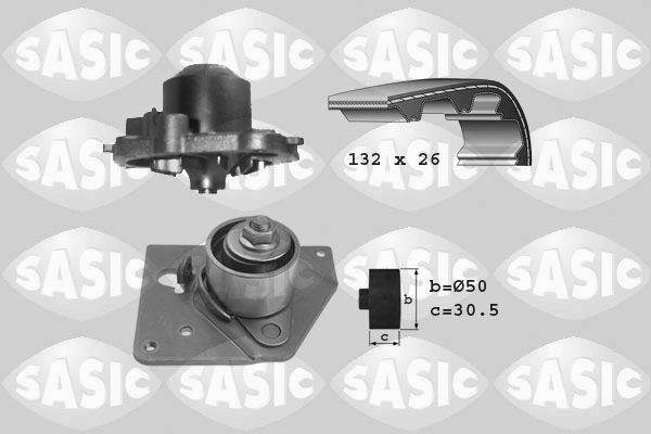 SASIC Vízpumpa + fogasszíj készlet 3904007