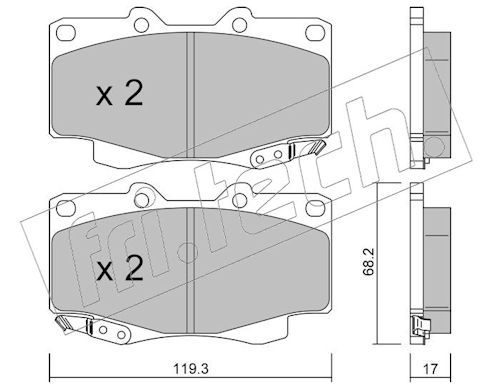fri.tech. 131.1 Brake Pad Set, disc brake