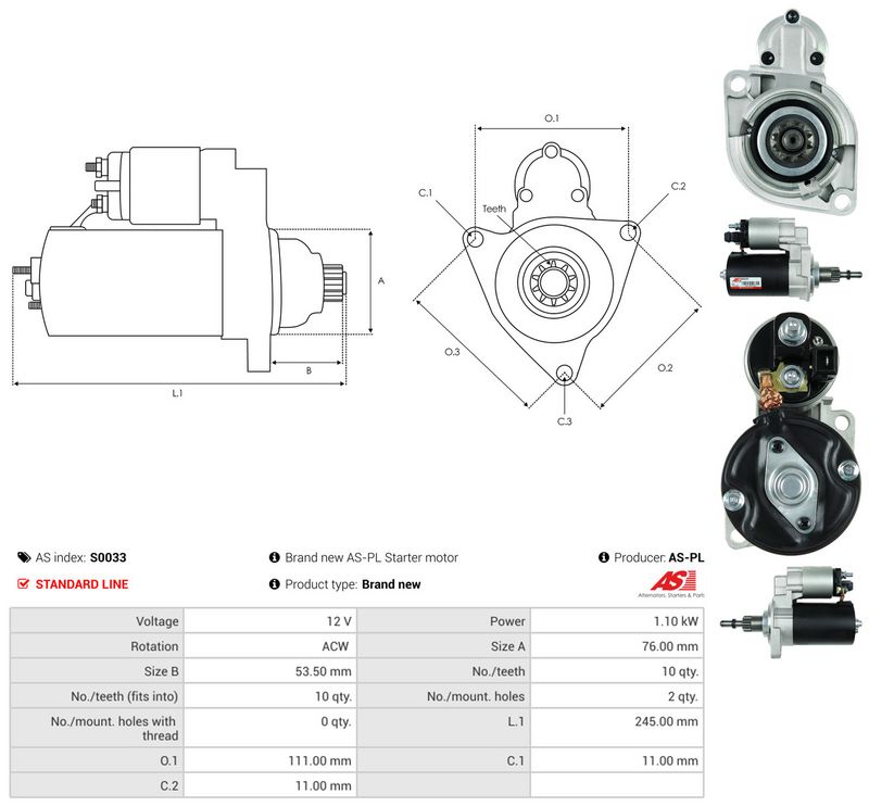 Starter, AS-PL S0033