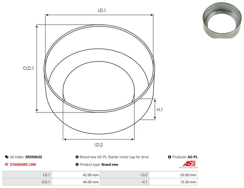 AS-PL SRS9063S Repair Kit, starter