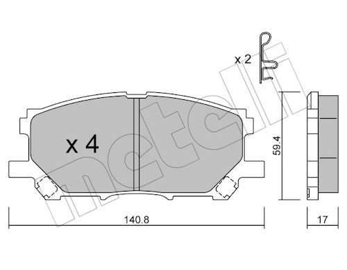 METELLI 22-0618-0 Brake Pad Set, disc brake