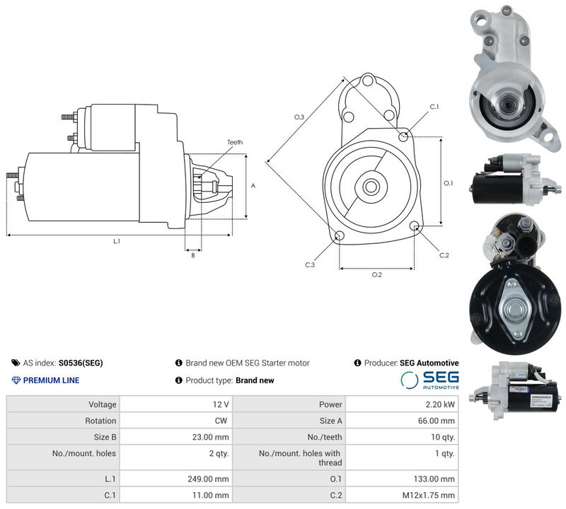 AS-PL S0536(SEG) Starteris