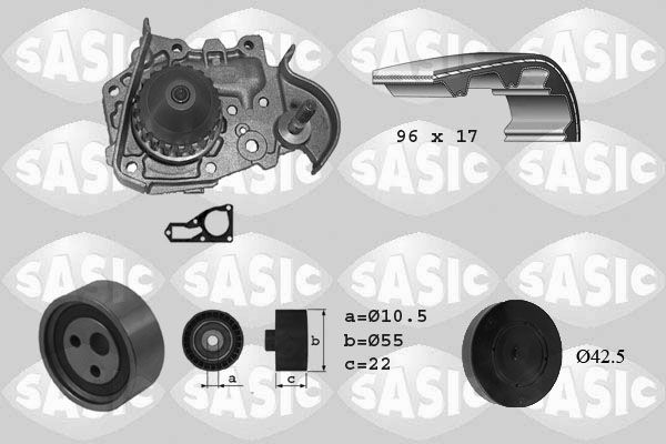 SASIC Vízpumpa + fogasszíj készlet 3904005