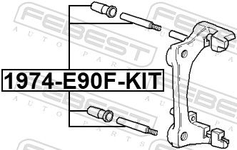 FEBEST 1974-E90F-KIT Guide Bolt, brake caliper