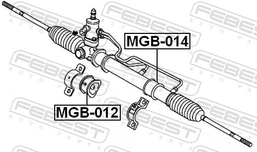 FEBEST MGB-014 Mounting, steering gear