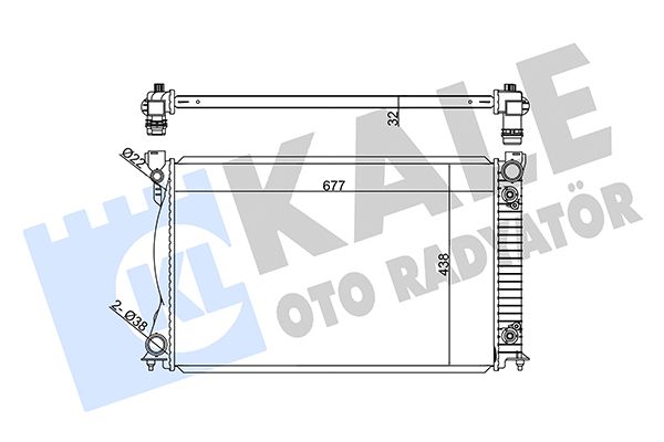 Радіатор, система охолодження двигуна, Kale Oto Radyatör 367800