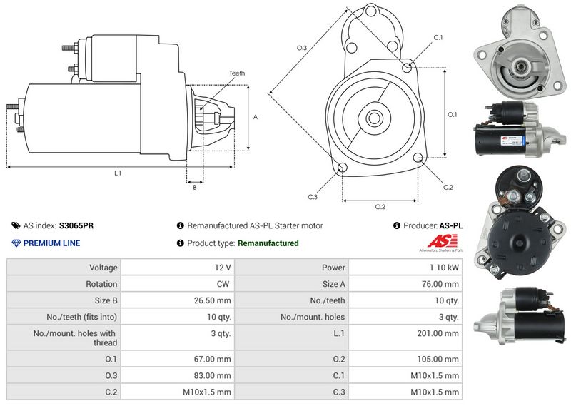 AS-PL S3065PR Starter